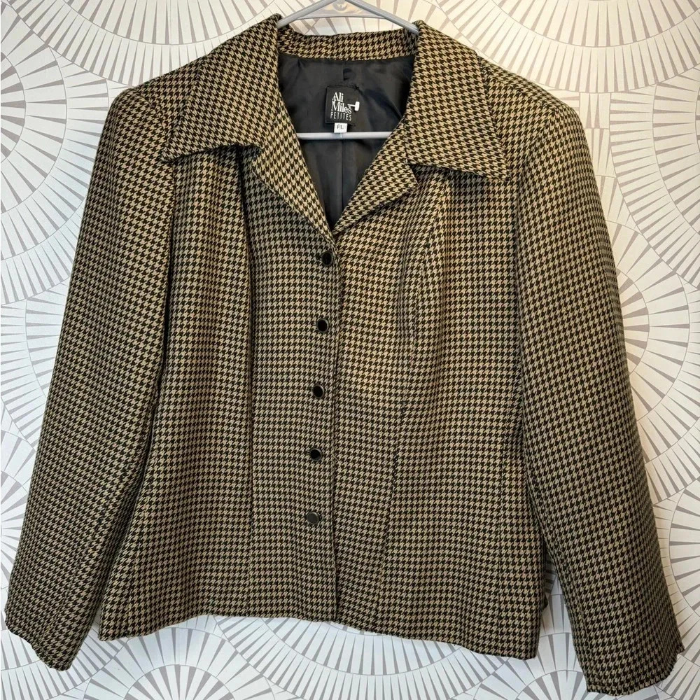 Ali‎ Miles Petites Women’s Brown and Black Blazer Size PL
